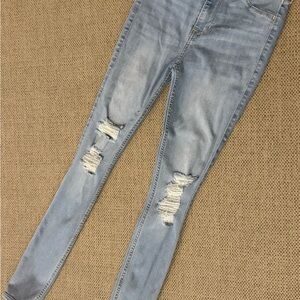 Hollister Distressed Light Blue Skinny Jeans